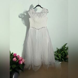 Size 12 Floor Length Bridal Gown Wedding Dress fairy princess dress up costume